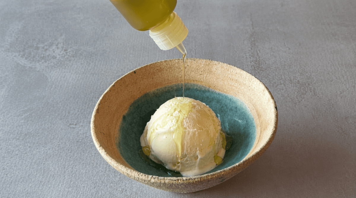 Kombu Oil with Ice Cream - Lofoten Seaweed