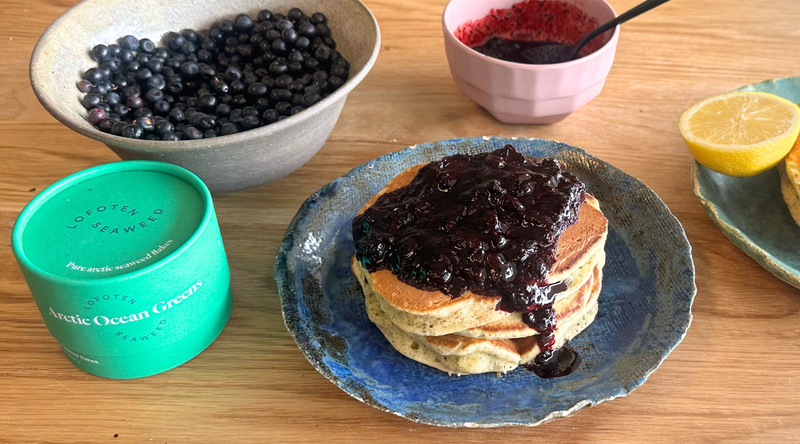 Blueberry & Seaweed Fluffy Pancakes