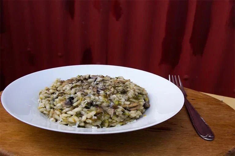 Truffle seaweed risotto with leek and mushrooms - Lofoten Seaweed