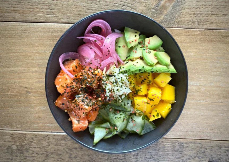 Poke bowl with salmon and Arctic Furikake - Lofoten Seaweed