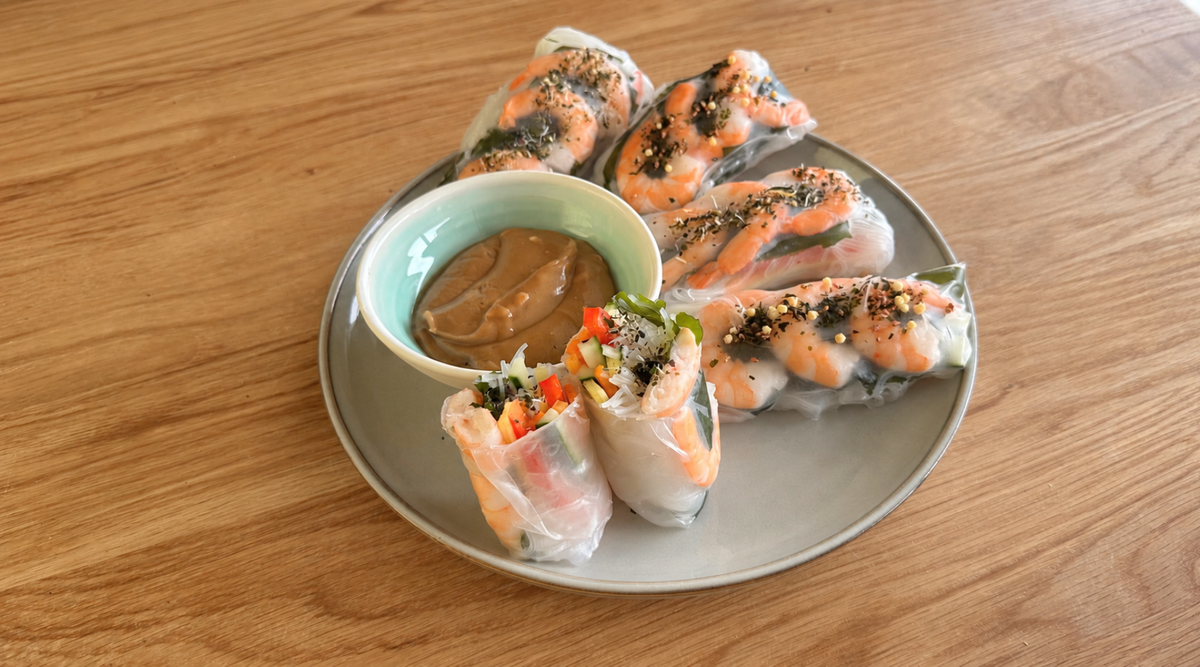 Summer Rolls with Wakame & Prawns