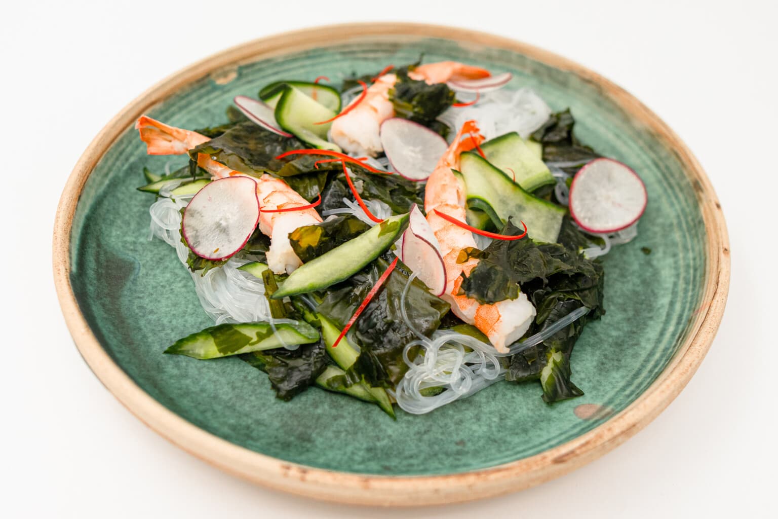 Winged kelp salad with noodles and prawns Seaweed Recipes