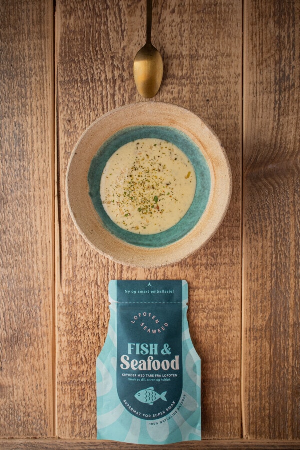 fish soup with lofoten seaweed spice blend