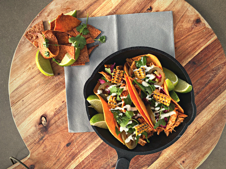 chicken tacos with lofoten seaweed