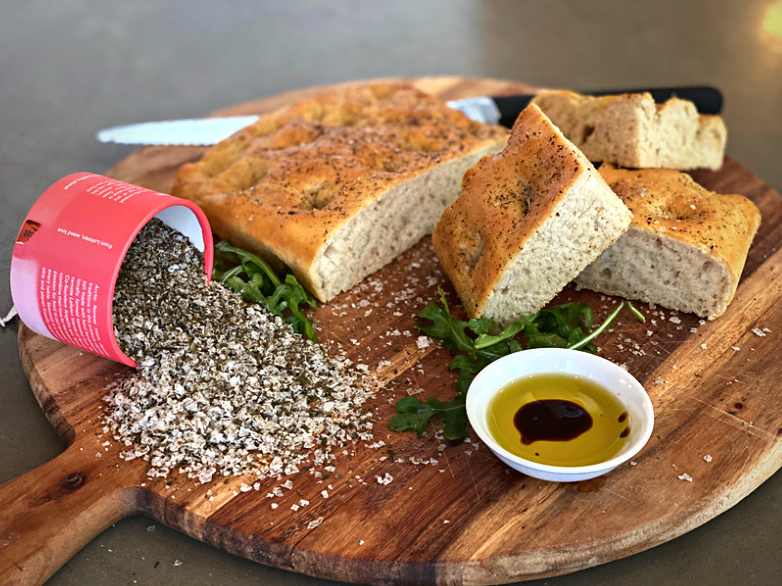 smoked seaweed focaccia