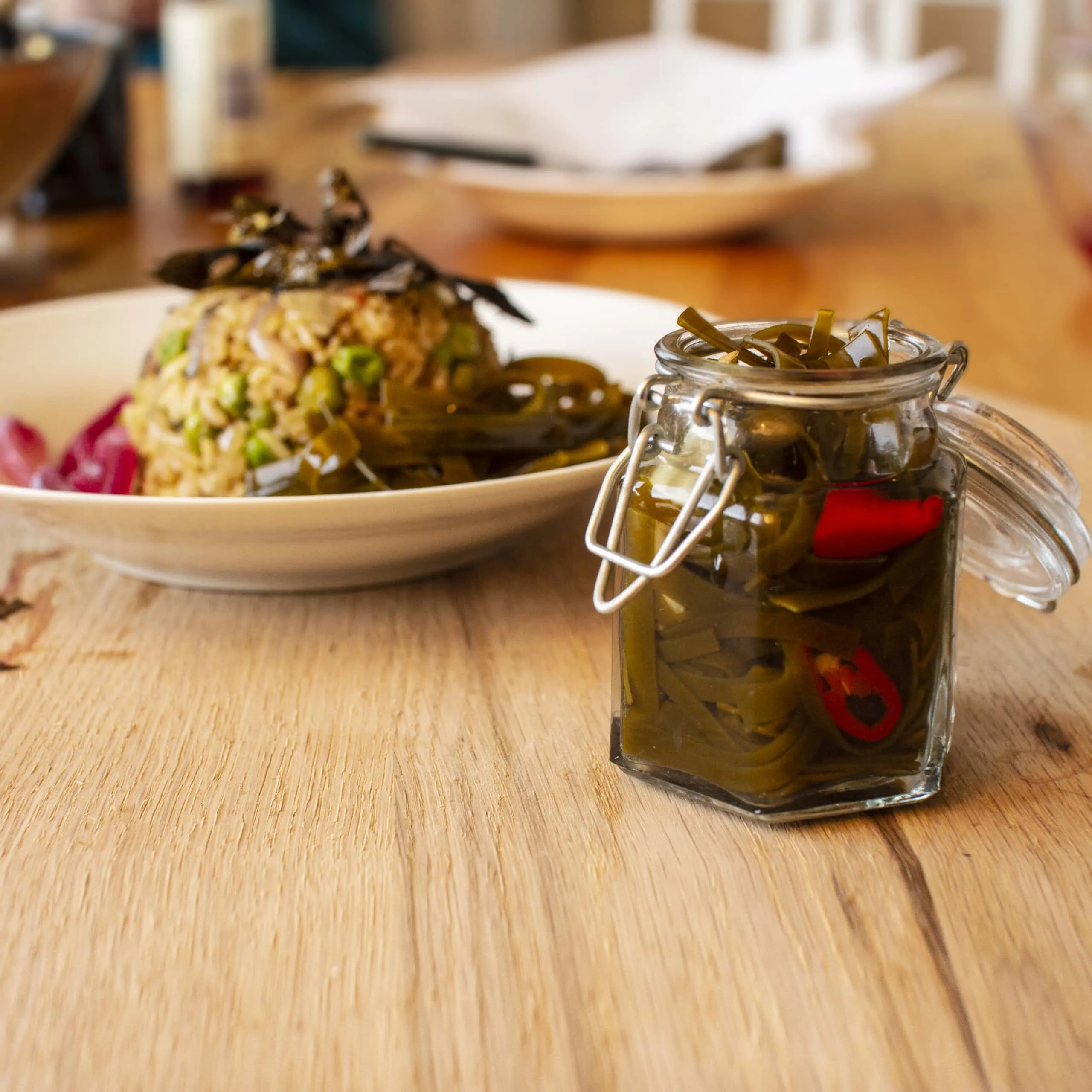 pickled oarweed with ginger