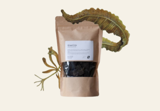 Bag of dried winged kelp