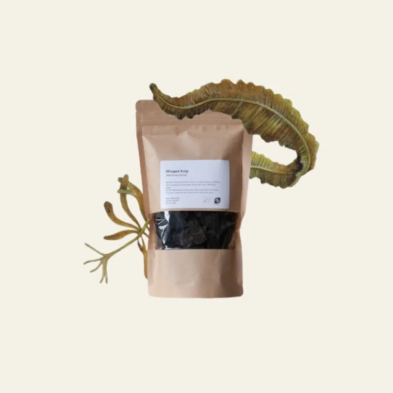Bag of dried winged kelp