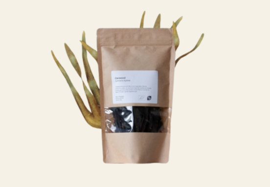 Bag of dried oarweed
