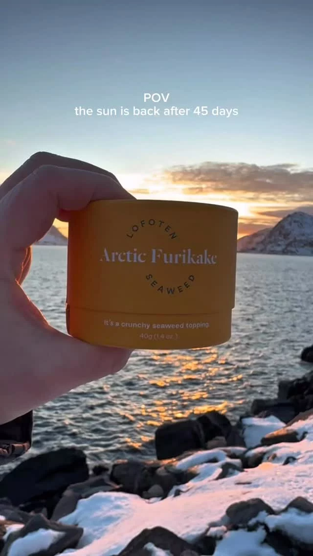 Above the Arctic Circle, the sun dips below the horizon for weeks in winter. Now it is finally back and we celebrate the light returning. 

Get your daily dose of sea and sun from our arctic furikake - subscribe to our newsletter and receive a discount code 💛

Visit our webpage and sign up!